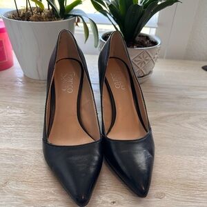 Franco Sarto Black Leather Heels